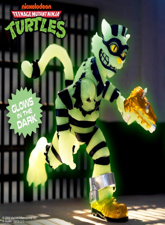 Super7 ULTIMATES! Teenage Mutant Ninja Turtles Scratch Cat (Glow in The Dark) - 7" TMNT Action Figure with Accessories Classic Cartoon Collectibles - Image 3